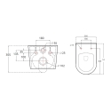 BASTIDOR GROHE CON CISTERNA EMPOTRADA, PULSADOR CROMO BRILLO CON INODORO SUSPENDIDO NEBULA BLACK MATE DE AQUA