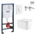 BASTIDOR GROHE PACK CISTERNA EMPOTRADA Y PULSADOR BLANCO CON INODORO SUSPENDIDO TREND CON SISTEMA VORTEX Bl Br KP