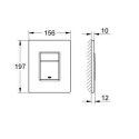 BASTIDOR GROHE PACK CISTERNA EMPOTRADA Y PULSADOR CROMO CON INODORO SUSPENDIDO ROUND SMART 52cm TOR 3 CON TAPA FINA DE KP