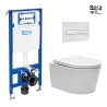 BASTIDOR ROCA DUPLO ONE PACK CISTERNA EMPOTRADA Y PULSADOR PL1 BL BR CON INODORO SUSPENDIDO BL BR BREVIS 48 SAT