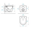 BASTIDOR ROCA DUPLO PACK CISTERNA EMPOTRADA Y PULSADOR PL1 BLANCO BRILLO CON WC SUSPENDIDO KP ROUND SMART Blanco Tornado 3.0