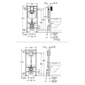 Bastidor GROHE pack cisterna empotrada y pulsador cromo brillo con inodoro suspendido Rimless Lia Negro mate de AQUA