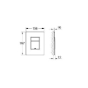 Bastidor GROHE pack cisterna empotrada y pulsador cromo brillo con inodoro suspendido Rimless Lia Negro mate de AQUA