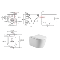 BASTIDOR GROHE PACK CISTERNA EMPOTRADA Y PULSADOR NEGRO MATE CON INODORO SUSPENDIDO BREVIS BLANCO BR Rim-Ex 48cm de SAT