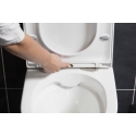 BASTIDOR GROHE PACK CISTERNA EMPOTRADA Y PULSADOR NEGRO MATE CON INODORO SUSPENDIDO BREVIS BLANCO BR Rim-Ex 48cm de SAT