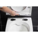 BASTIDOR GROHE PACK CISTERNA EMPOTRADA Y PULSADOR NEGRO MATE CON INODORO SUSPENDIDO BREVIS BLANCO BR Rim-Ex 48cm de SAT