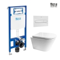 BASTIDOR ROCA DUPLO PACK CISTERNA EMPOTRADA Y PULSADOR PL1 BLANCO BRILLO CON WC SUSP Tornado 3.0 Orion Tapa Envolvente Bl Br KP