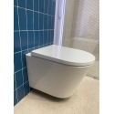 Bastidor GROHE pack cisterna empotrada y pulsador cromo brillo con inodoro susp Tornado 3.0 ORION TAPA ENVOLVENTE blanco br