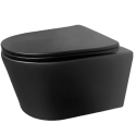 BASTIDOR ROCA DUPLO PACK CISTERNA EMPOTRADA Y PULSADOR PL7 BLANCO MATE CON INODORO SUSPENDIDO Rimless Lia Negro Mat de AQUA