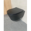 BASTIDOR ROCA DUPLO PACK CISTERNA EMPOTRADA Y PULSADOR PL7 DUAL NEGRO MATE CON INODORO SUSPENDIDO Rim-ex Brevis Neg Mat de SAT