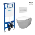 BASTIDOR ROCA DUPLO CISTERNA EMPOTRADA Y PULSADOR PL1 DUAL BLANCO BR CON INODORO SUSPENDIDO Rim-ex Avangard blanco br AQUA