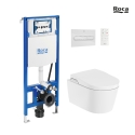 BASTIDOR ROCA DUPLO SMART PACK CISTERNA EMPOTRADA Y PULS PL1 BL BR C/WC SUSP RIMLESS IN-WASH INSPIRA ROUND