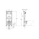 BASTIDOR ROCA DUPLO ONE, PACK CISTERNA EMPOTRADA Y PULSADOR PL7 BLANCO MATE