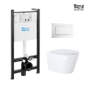 BASTIDOR ROCA ACTIVE PACK CISTERNA EMPOTRADA Y PULSADOR BLANCO BRILLO CON INODORO SUSPENDIDO ORION Tornado 3.0 DE KOLLER POOL