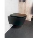 Bastidor GEBERIT Duofix pack cisterna empotrada y pulsador DELTA 50 Neg Br con inodoro suspendido Rim-ex Brevis Neg Mat de SAT