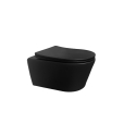 Bastidor GEBERIT Duofix pack cisterna empotrada y pulsador DELTA 01 bl br con inodoro suspendido Rim-ex Brevis Neg Mat de SAT