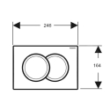 Bastidor GEBERIT Duofix pack cisterna empotrada y pulsador DELTA 01 bl br con inodoro suspendido Rim-ex Brevis Neg Mat de SAT