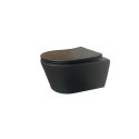 Bastidor GEBERIT Duofix pack cisterna empotrada y pulsador DELTA 01 bl br con inodoro suspendido Rim-ex Brevis Neg Mat de SAT