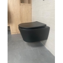 Bastidor GEBERIT Duofix pack cisterna empotrada y pulsador DELTA 01 bl br con inodoro suspendido Rim-ex Brevis Neg Mat de SAT