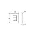 Bastidor GROHE pack cisterna empotrada y pulsador negro mate con inodoro suspendido ROUND bl br 49 cm Tornado 3.0 de KP
