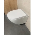 Bastidor GROHE pack cisterna empotrada y pulsador negro mate con inodoro suspendido ROUND bl br 49 cm Tornado 3.0 de KP