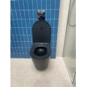 Bastidor GROHE pack cisterna empotrada y pulsador Negro mate con inodoro suspendido Rim-ex Brevis Neg Mat de SAT