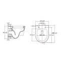 Bastidor GROHE pack cisterna empotrada y pulsador negro mate con inodoro suspendido Rimless ECLIPSE negro mate de AQUA