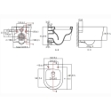 Bastidor GROHE pack cisterna empotrada y pulsador cromo brillo con inodoro suspendido Rim-ex Brevis Neg Mat de SAT