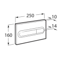 BASTIDOR ROCA DUPLO PACK CISTERNA EMPOTRADA Y PULSADOR PL1 BLANCO BRILLO CON INODORO SUSPENDIDO Rim-ex Brevis Negro Mat de SAT