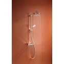Columna Ducha Termostato Cromo Con Cabezal Blanco Tempesta System 250 De Grohe