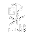 Columna Ducha Termostato Cromo Con Cabezal Blanco Tempesta System 250 De Grohe
