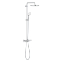 Columna Ducha Termostato Cromo Con Cabezal Blanco Tempesta System 250 De Grohe