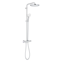 Columna Ducha Termostato Cromo Con Cabezal Blanco Tempesta System 250 De Grohe