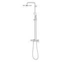 Columna Ducha Termostato Cromo Con Cabezal Blanco Tempesta System 250 De Grohe