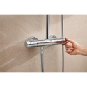 Sistema de ducha termostática GROHE Tempesta Cube 250 con teleducha y rociador mural