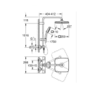 Sistema de ducha termostática GROHE Tempesta Cube 250 con teleducha y rociador mural