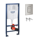 Cisterna empotrada Kit completo Rapid SL Grohe. Bastidor y pulsador SUPERSTEEL con anclajes