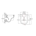 BASTIDOR GROHE CISTERNA EMPOTRADA Y PULSADOR EVEN NEGRO MAT CON INODORO SUSPENDIDO Rimless Avangard blanco br AQUA