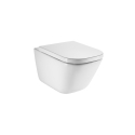 Bastidor GROHE pack cisterna y pulsador SKATE Oro Cepillado con inodoro susp ROCA THE GAP CON SISTEMA RIMLESS