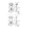 Bastidor GROHE pack cisterna y pulsador SKATE Oro Cepillado con inodoro susp ROCA ONA 48 CON SISTEMA RIMLESS