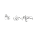Bastidor GROHE pack cisterna y pulsador SKATE Oro Cepillado con inodoro susp ROCA ONA 48 CON SISTEMA RIMLESS