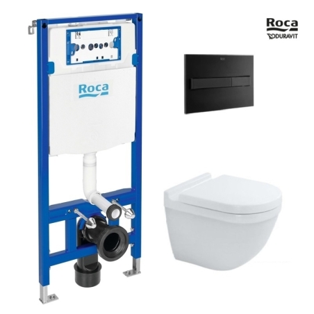 Pack Roca Duplo One + WC Duravit Starck 3 Rimless