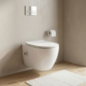 INODORO BIDÉ TERMOSTÁTICO SUSPENDIDO SISTEMA VORTEX CON ASIENTO Y TAPA SOFCLOSE SATFUS11BFC SWISS AQUA TECHNOLOGIES
