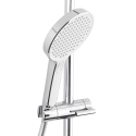 Columna de ducha 3 chorros con barra y rociador XXL 254 mm, cromo SATPIPET de Swiss Aqua Technologies