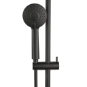 Conjunto de ducha de pared S-Line Pro con batería negro de Optima. Kit completo.