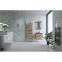 Conjunto de ducha de pared S-Line Pro con batería negro de Optima. Kit completo.