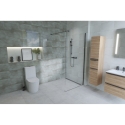 Conjunto de ducha de pared S-Line Pro con batería negro de Optima. Kit completo.