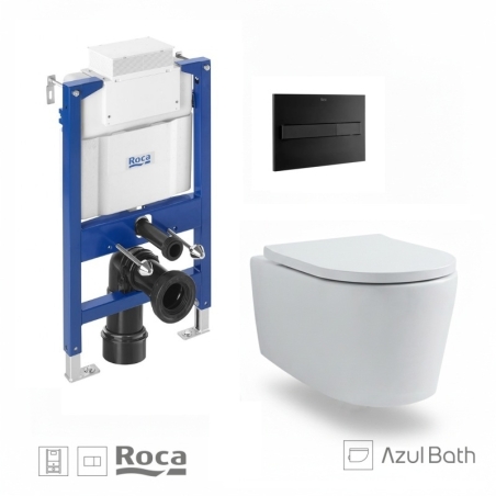 Kit Roca Duplo Bajo Ventana | WC Suspendido Tornado Ekovia White 48 cm