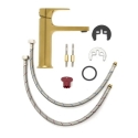 Grifo DARK ORO CEPILLADO LAVABO ALTO 16,9 CMS de SAT