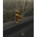 Grifo DARK ORO CEPILLADO LAVABO ALTO 16,9 CMS de SAT